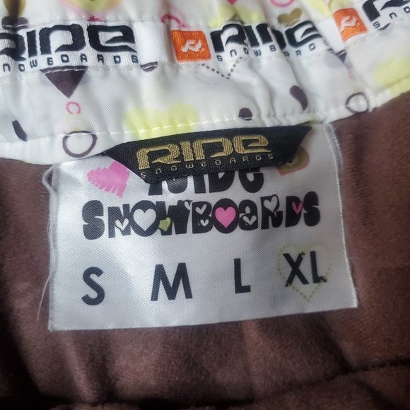 Ride Snowboards Girls XL Insulated Ski Snow Snowboard Pants Clouds Lightening - Picture 2 of 5